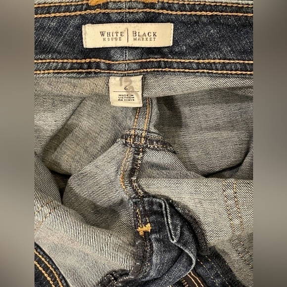 𝅺WHITE House Black Market Capri Jeans Women’s Size 6. - Picture 13 of 16